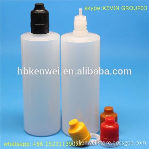best selling products translucent 120ml ldpe cr tamper eliquid plastic dropper bottle